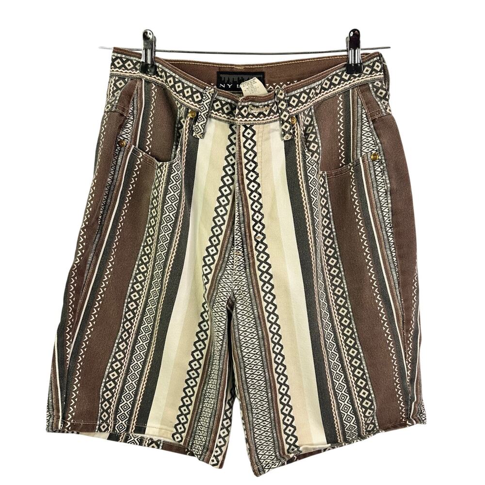 Women's NY LINE JEANS CLASSIC brown SHORTS MADE IN U.S.A. - Size 10